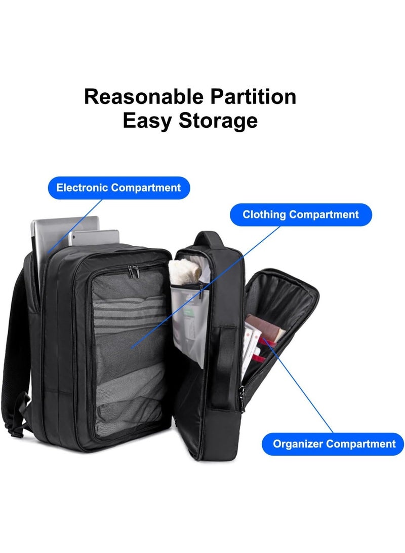 أركتيك هانتر حقيبة ظهر للسفر من Arctic Hunter مقاس 15.6 بوصة للكمبيوتر المحمول مع جيب مخصص للكمبيوتر اللوحي، حقيبة كمبيوتر محمول قابلة للتوسيع مع منفذ شحن USB، حقيبة ظهر مقاومة للماء ومضادة للسرقة للرجال. - Image 2